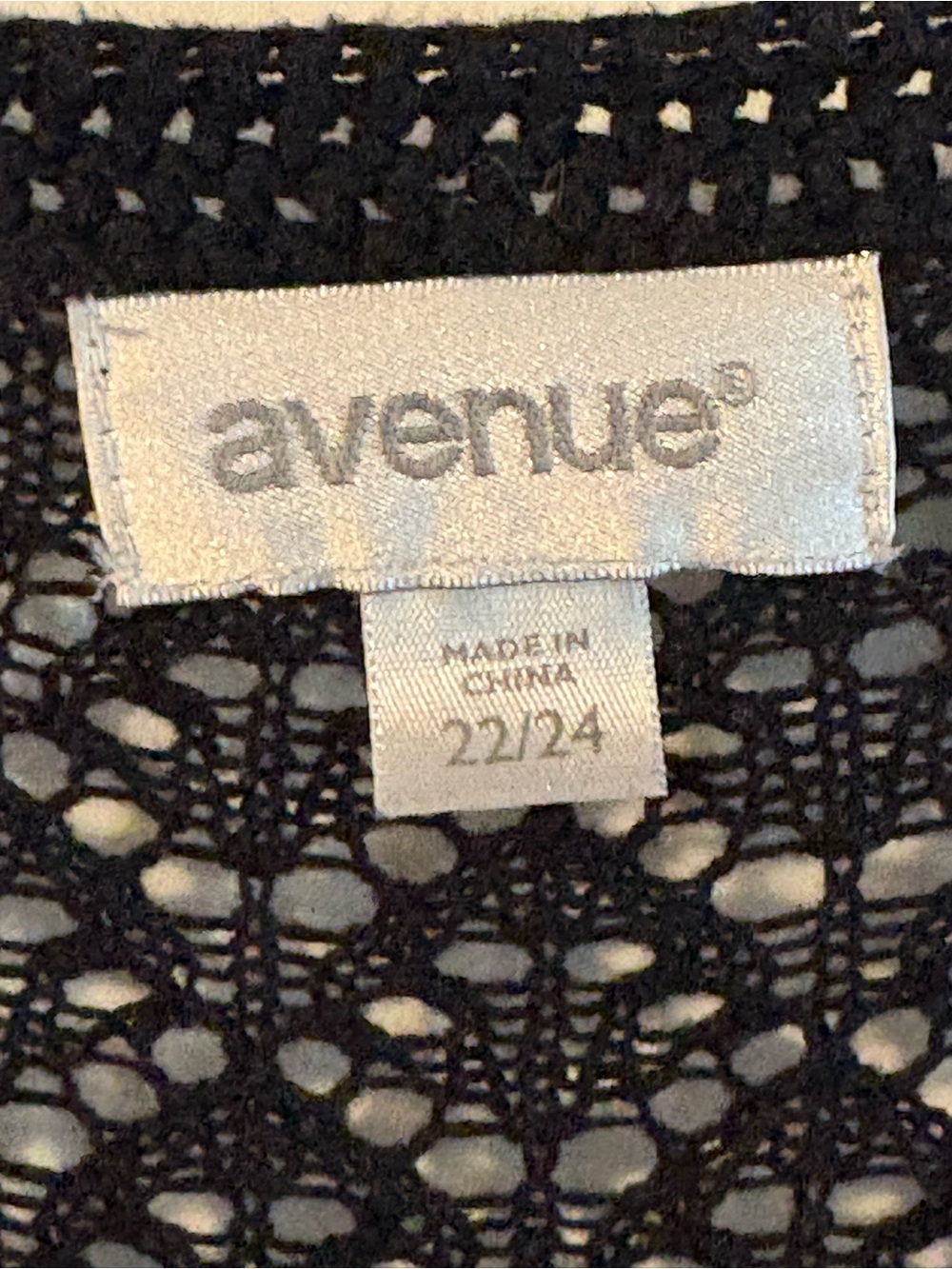 Avenue Black Open-Knit Longline Cardigan - Picture 2 of 2